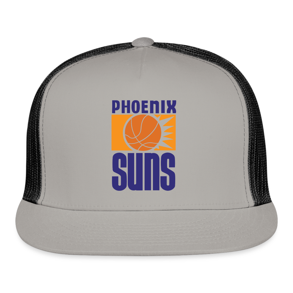 Phx Suns Trucker Hat - gray/black