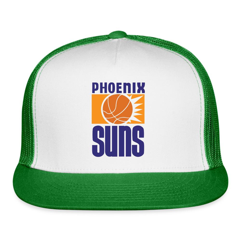 Phx Suns Trucker Hat - white/kelly green