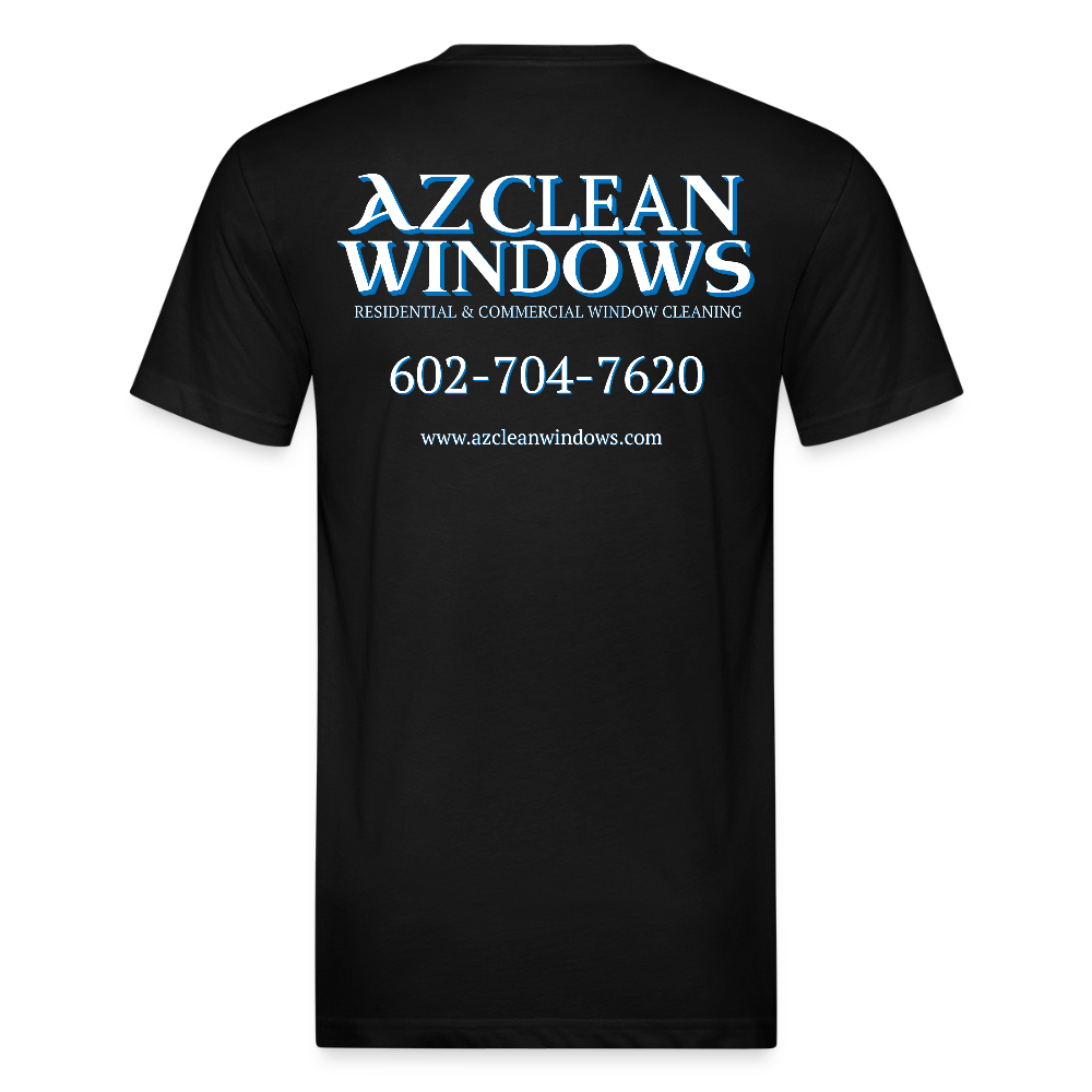 Az Clean NEW* Fitted Cotton/Poly T-Shirt by Next Level - black