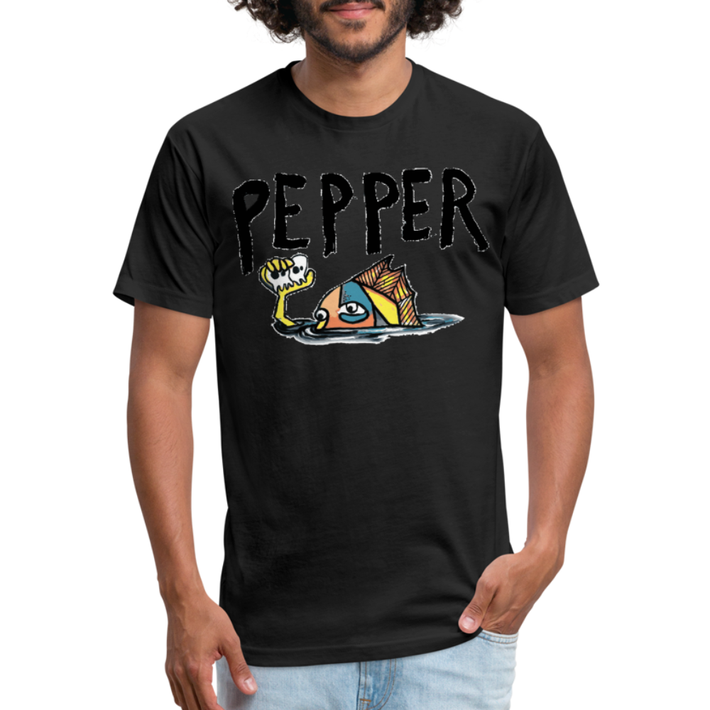 Peper Fish T-Shirt by Next Level - black