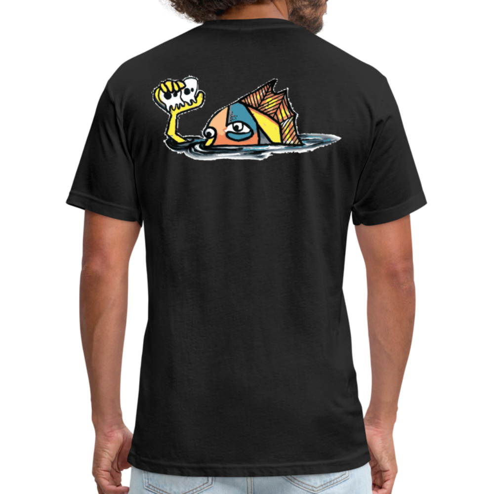 Peper Fish F/ Big Fish B T-Shirt by Next Level - black