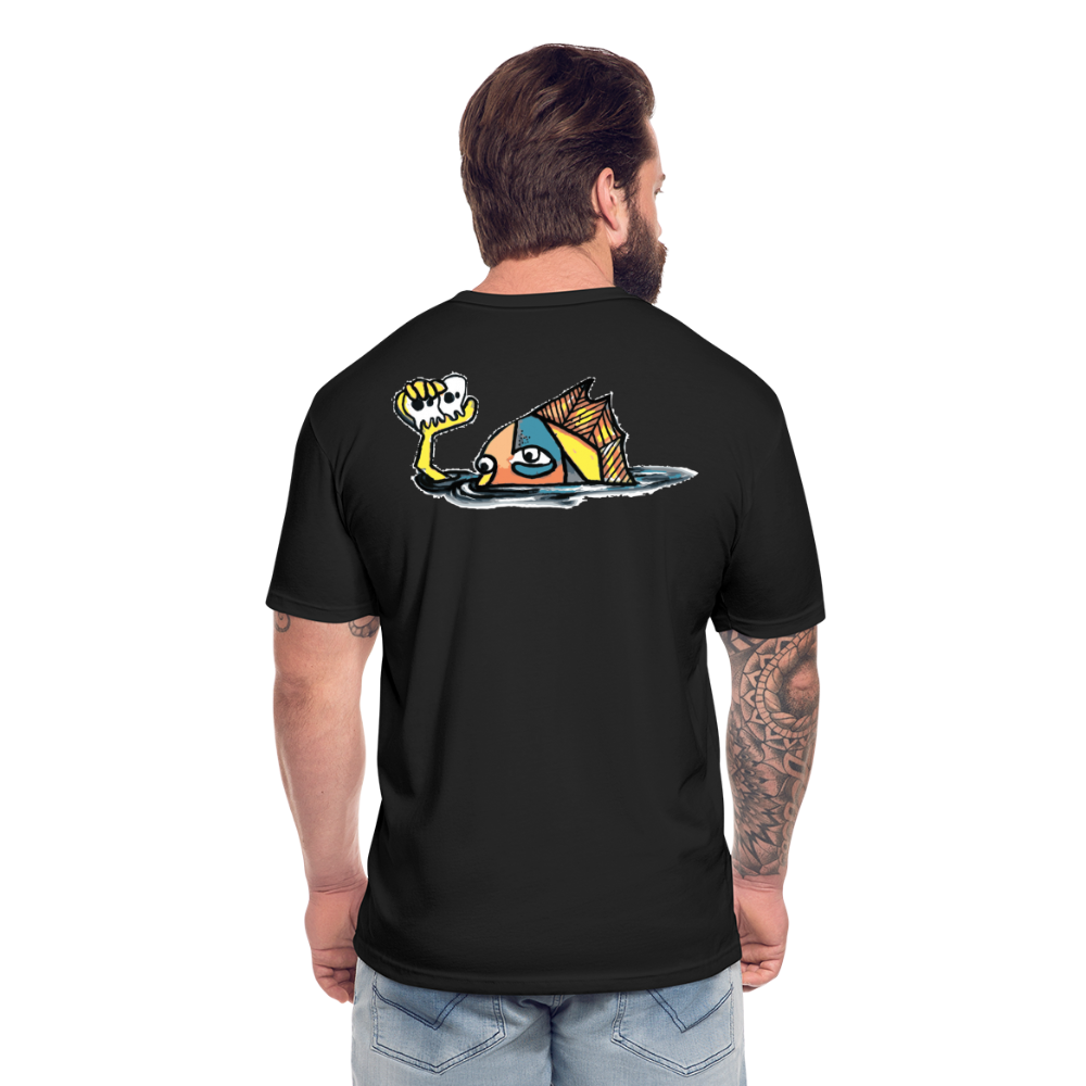Peper Drip F/ Fish B T-Shirt by Next Level - black