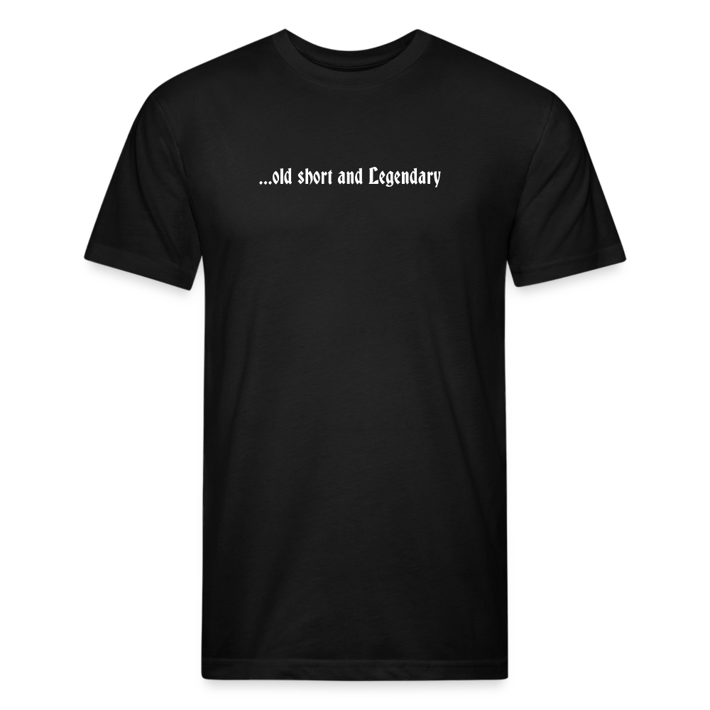 Old Short 1 Fitted Cotton/Poly T-Shirt by Next Level - black