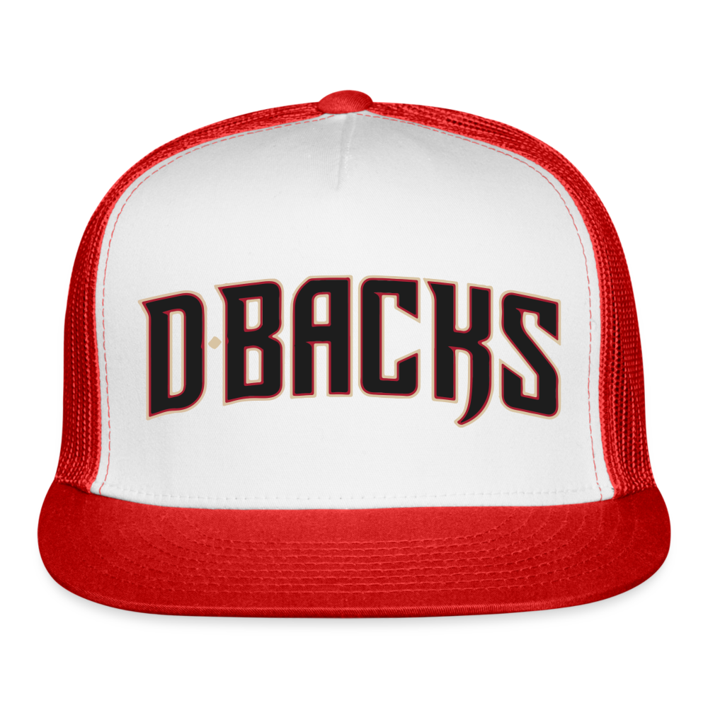 d baks 3 Trucker Cap - white/red