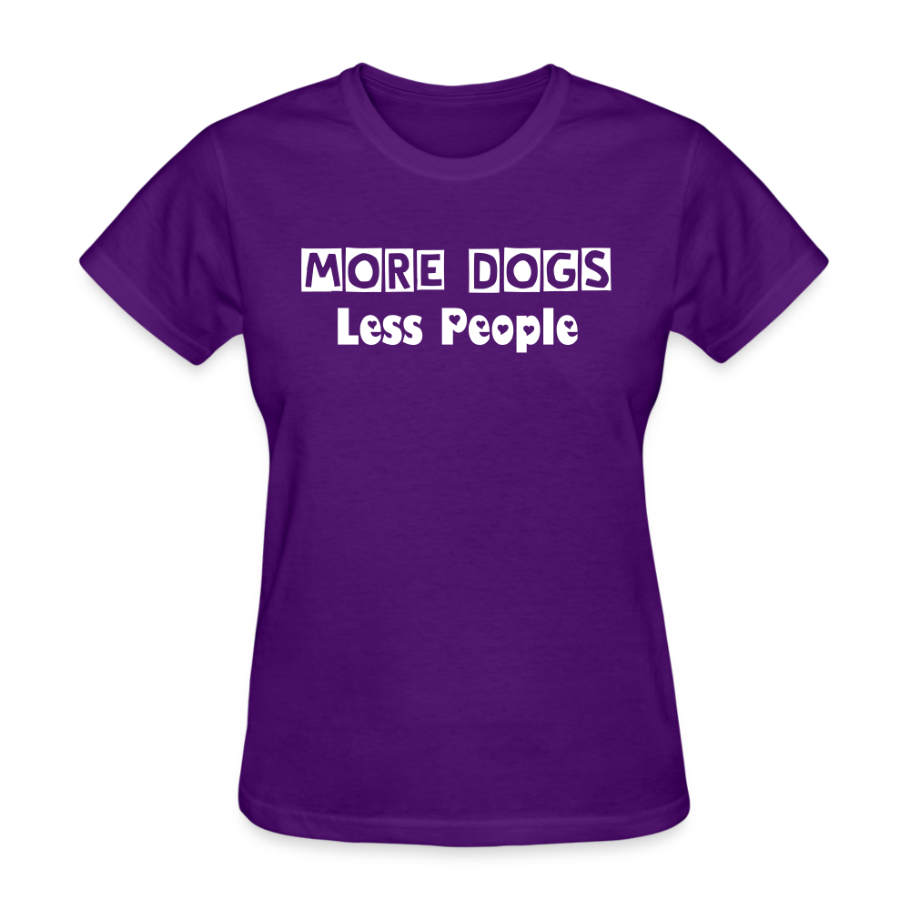 More Dogs Less People Women's T-Shirt - purple
