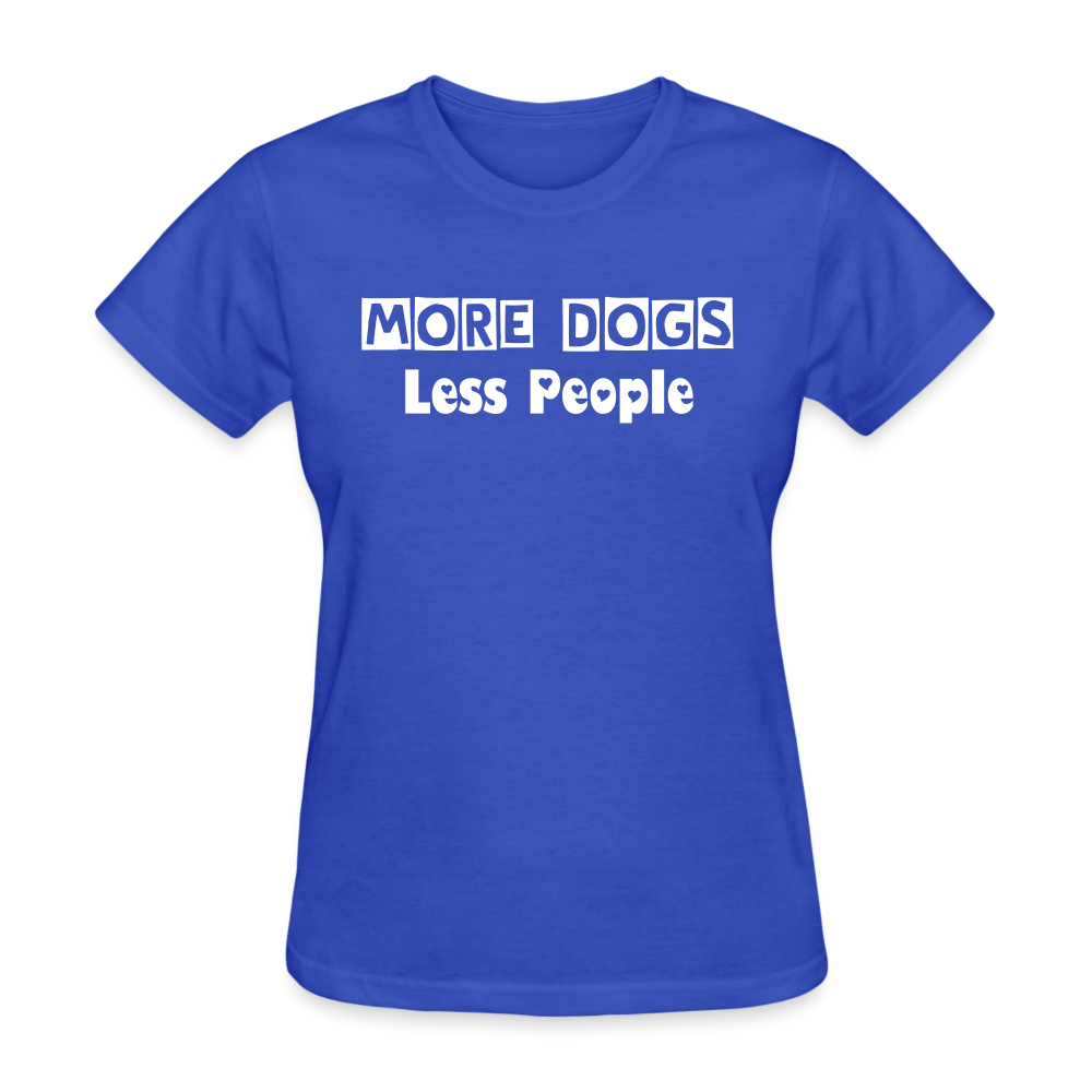 More Dogs Less People Women's T-Shirt - royal blue