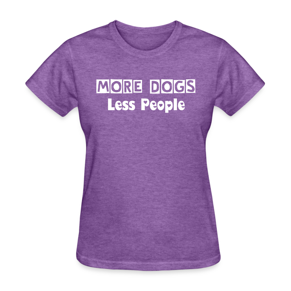 More Dogs Less People Women's T-Shirt - purple heather