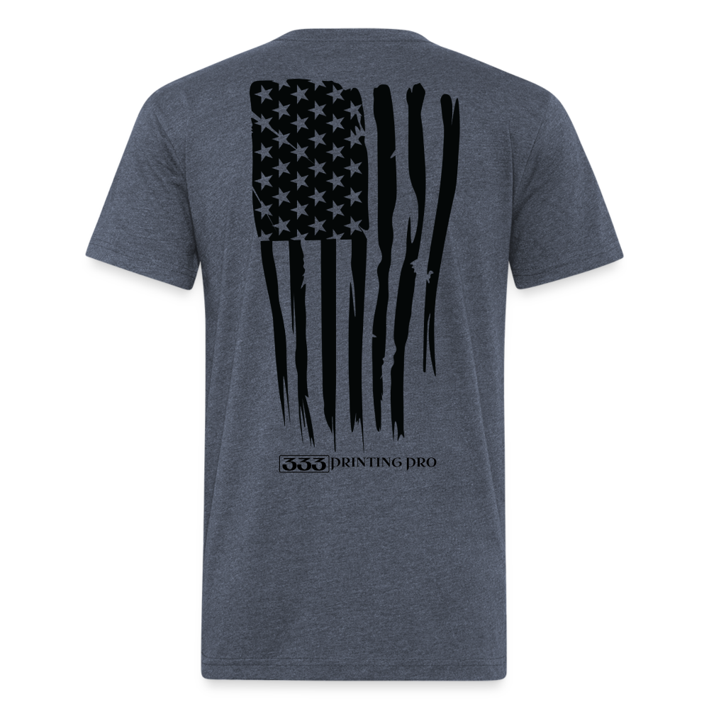 333 Printing Pro Fitted Cotton/Poly T-Shirt by Next Level - heather navy
