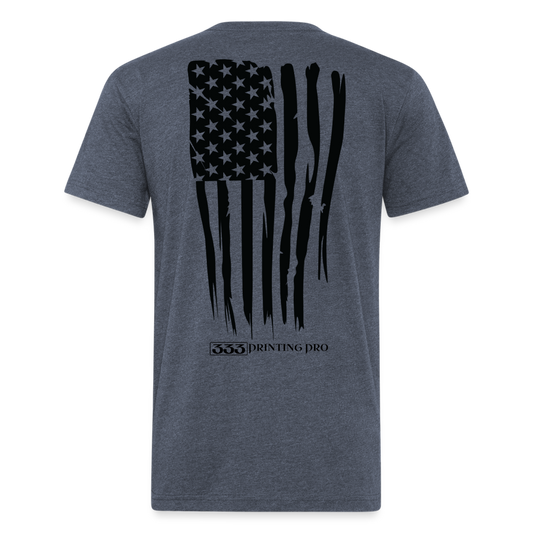 333 Printing Pro Fitted Cotton/Poly T-Shirt by Next Level - heather navy