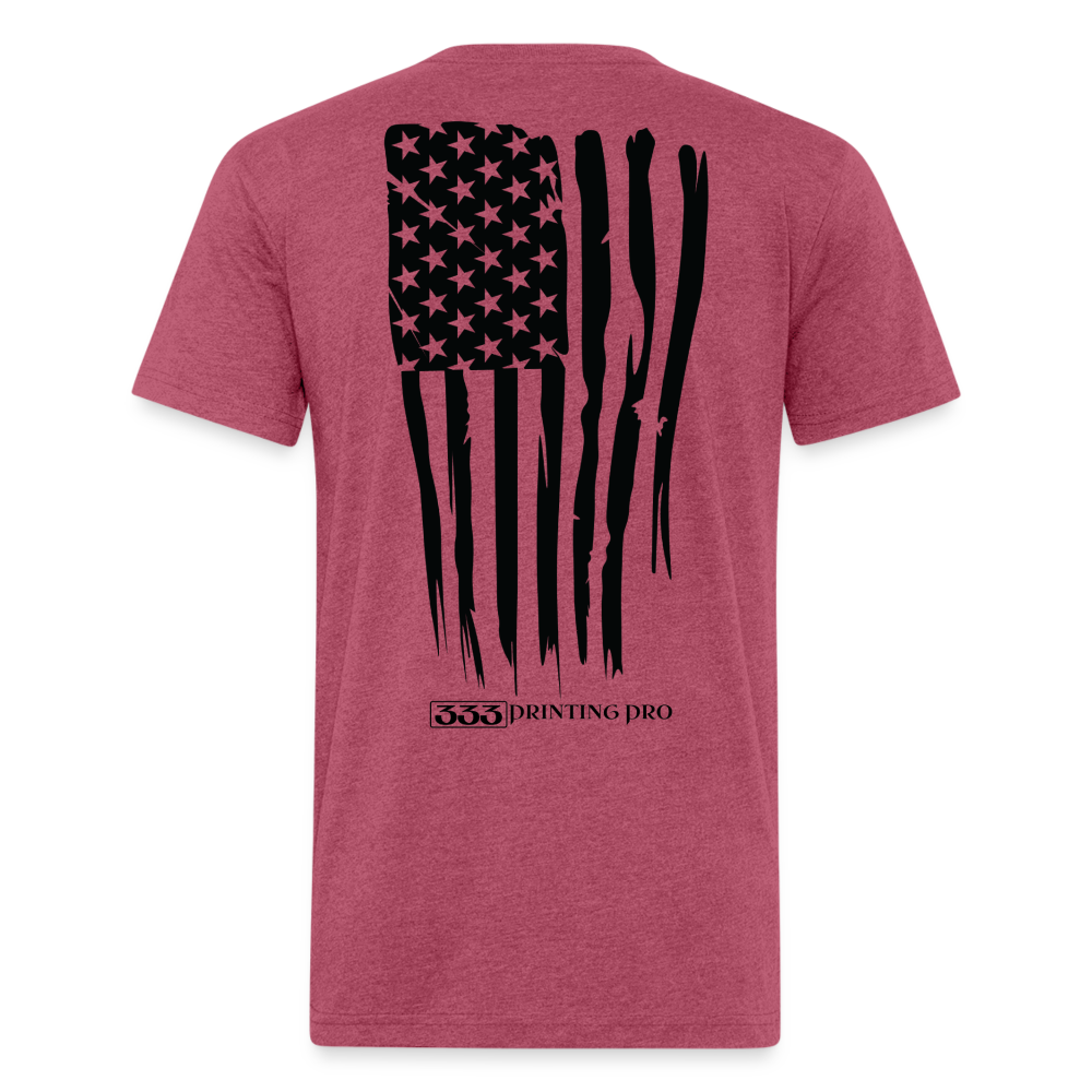 333 Printing Pro Fitted Cotton/Poly T-Shirt by Next Level - heather burgundy