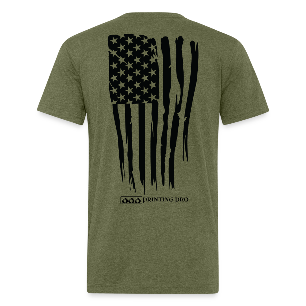 333 Printing Pro Fitted Cotton/Poly T-Shirt by Next Level - heather military green