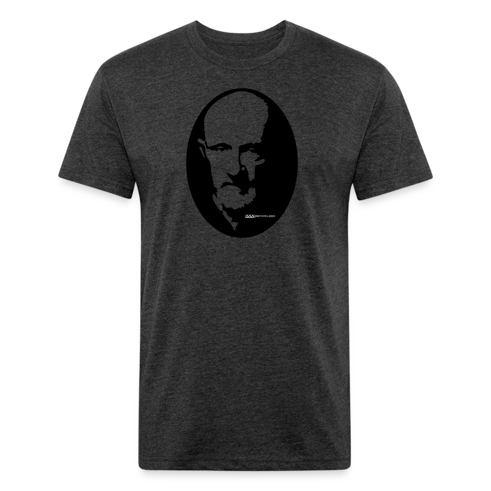Erman T - Fitted Cotton/Poly T-Shirt by Next Level - heather black