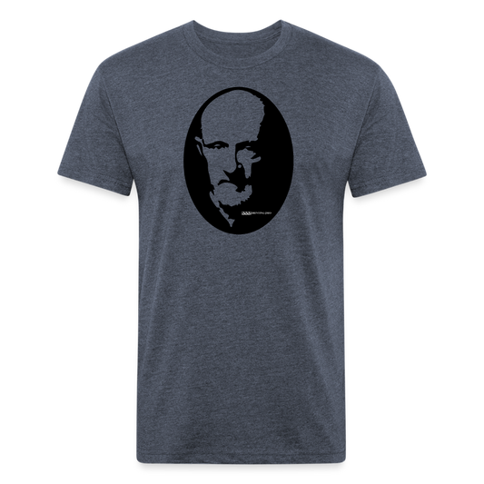 Erman T - Fitted Cotton/Poly T-Shirt by Next Level - heather navy