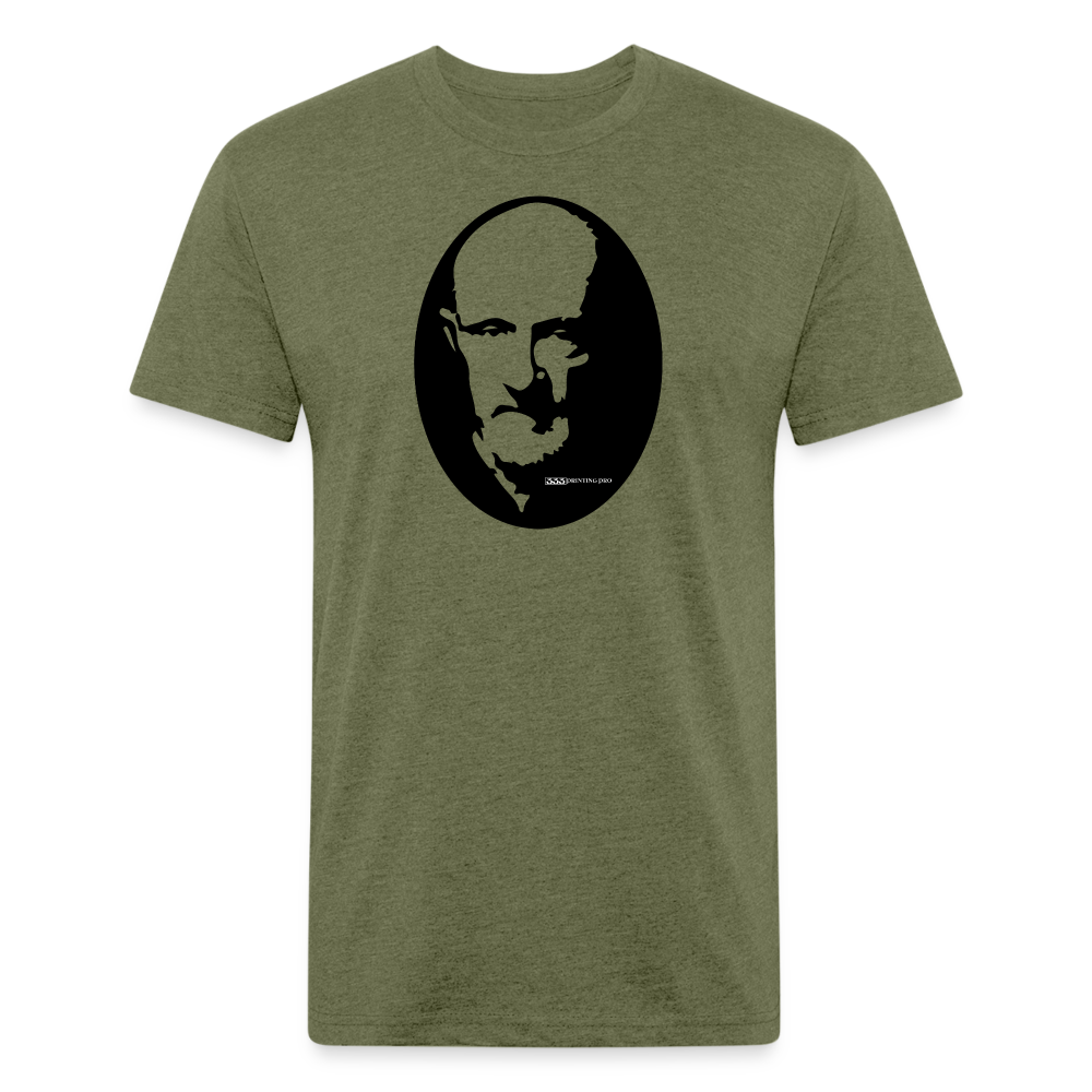 Erman T - Fitted Cotton/Poly T-Shirt by Next Level - heather military green