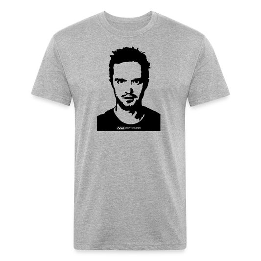 Jess C - Fitted Cotton/Poly T-Shirt by Next Level - heather gray