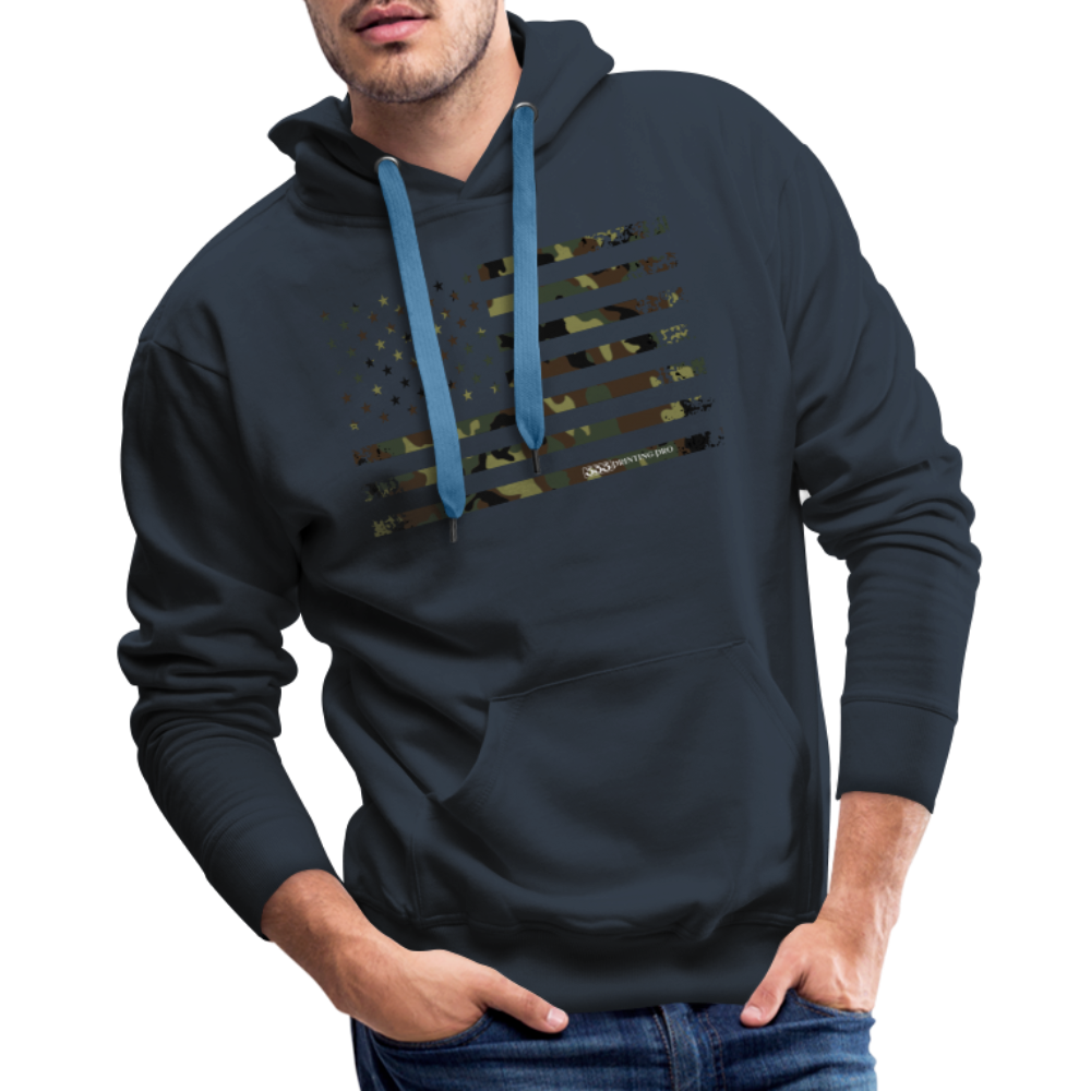 Camo Flag Men’s Premium Hoodie - navy