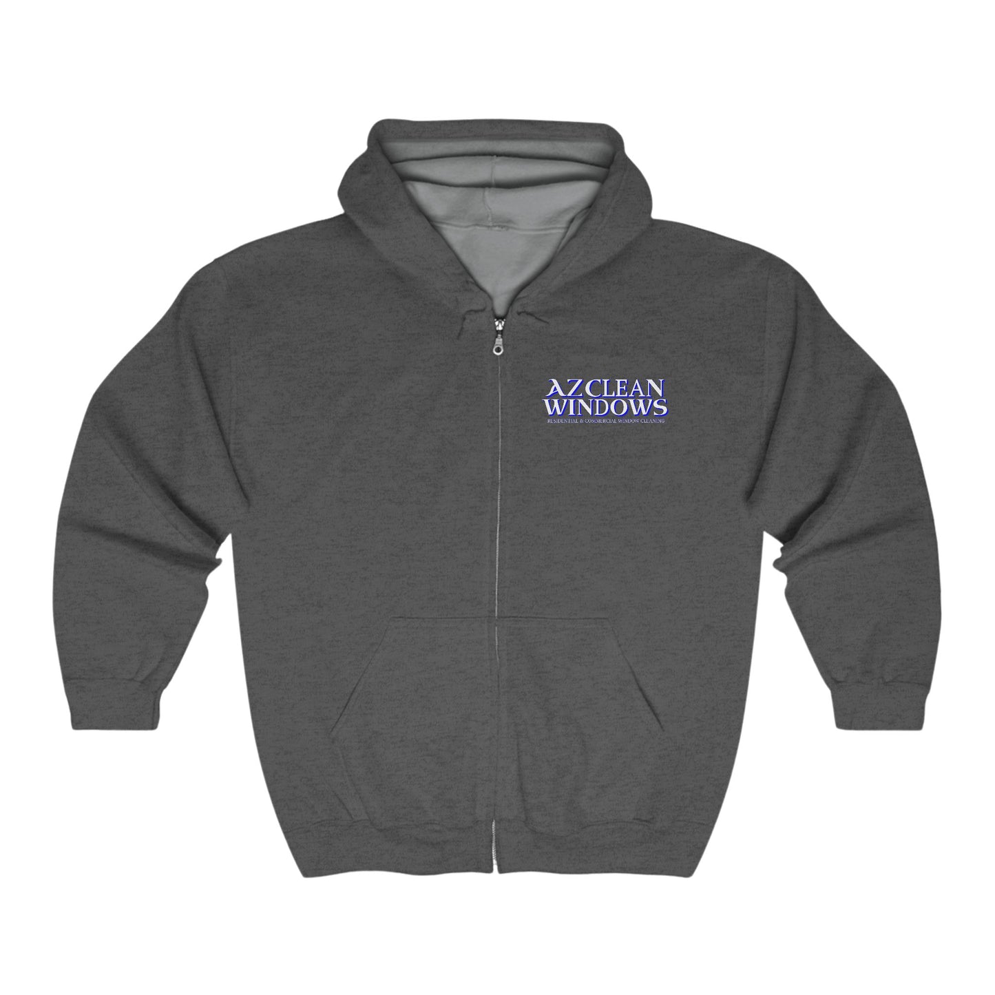 Az Clean R Blue Full Zip Hooded Sweatshirt