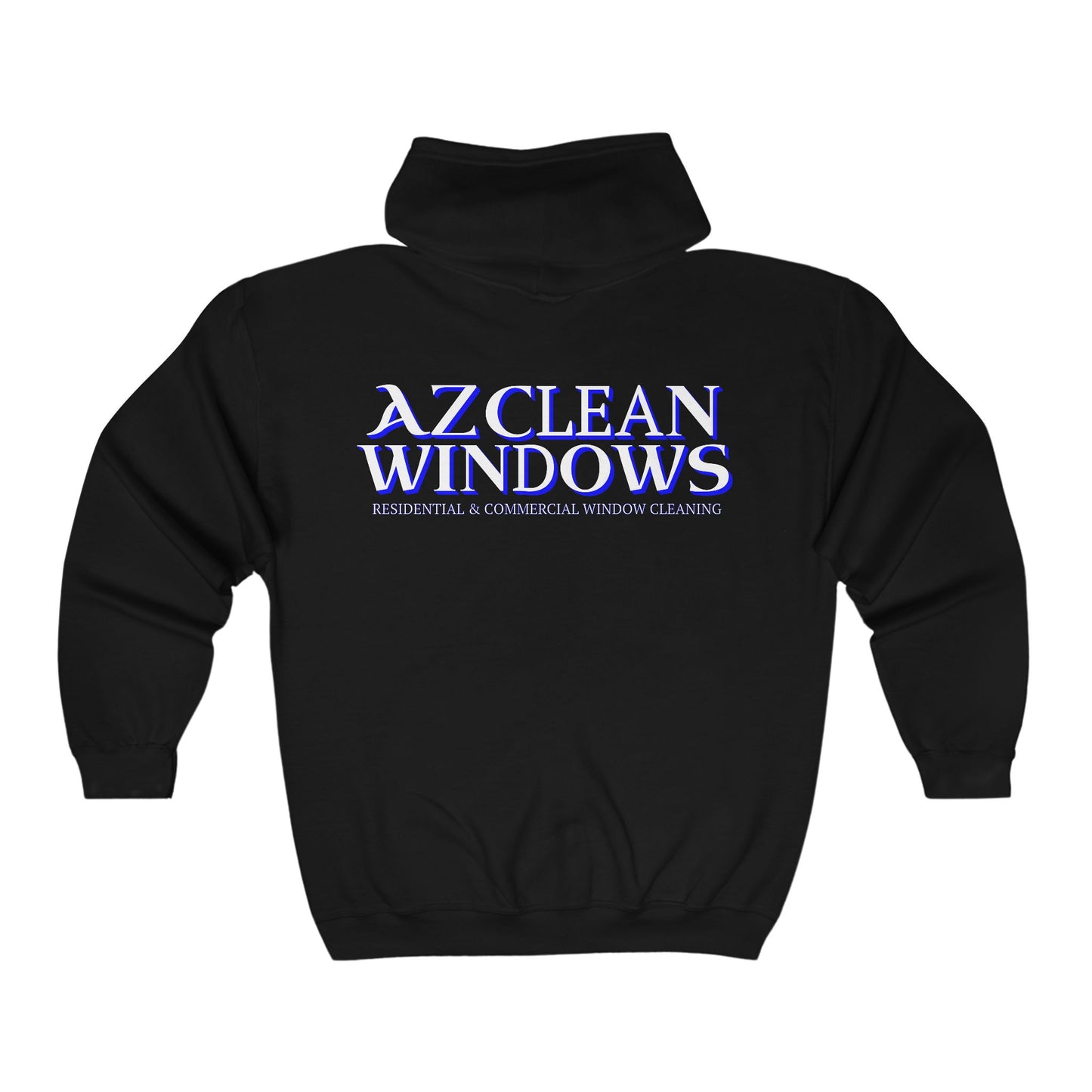 Az Clean R Blue Full Zip Hooded Sweatshirt