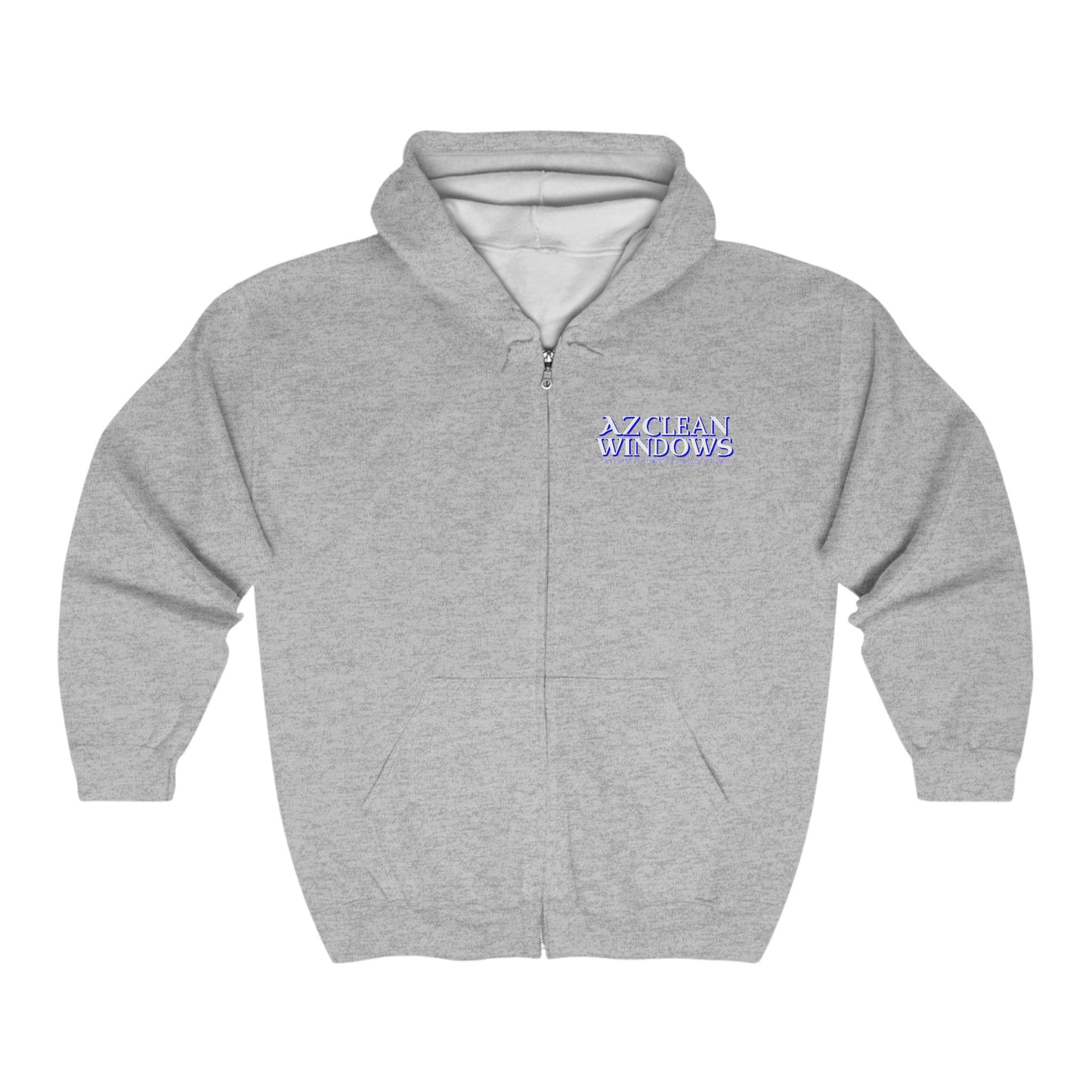 Az Clean R Blue Full Zip Hooded Sweatshirt