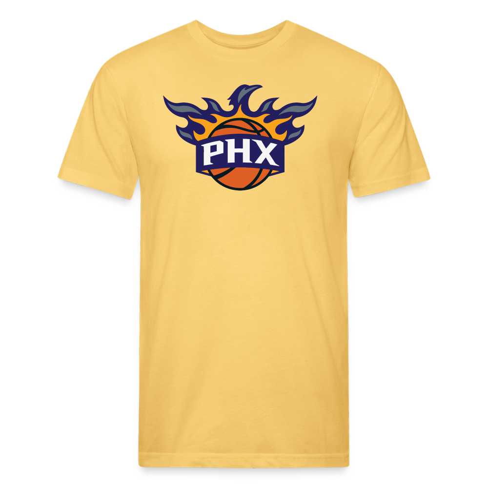 Phx Suns Flames Cotton/Poly T-Shirt by Next Level - pastel yellow