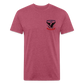 250 America Circle Fitted Cotton/Poly T-Shirt by Next Level - heather burgundy