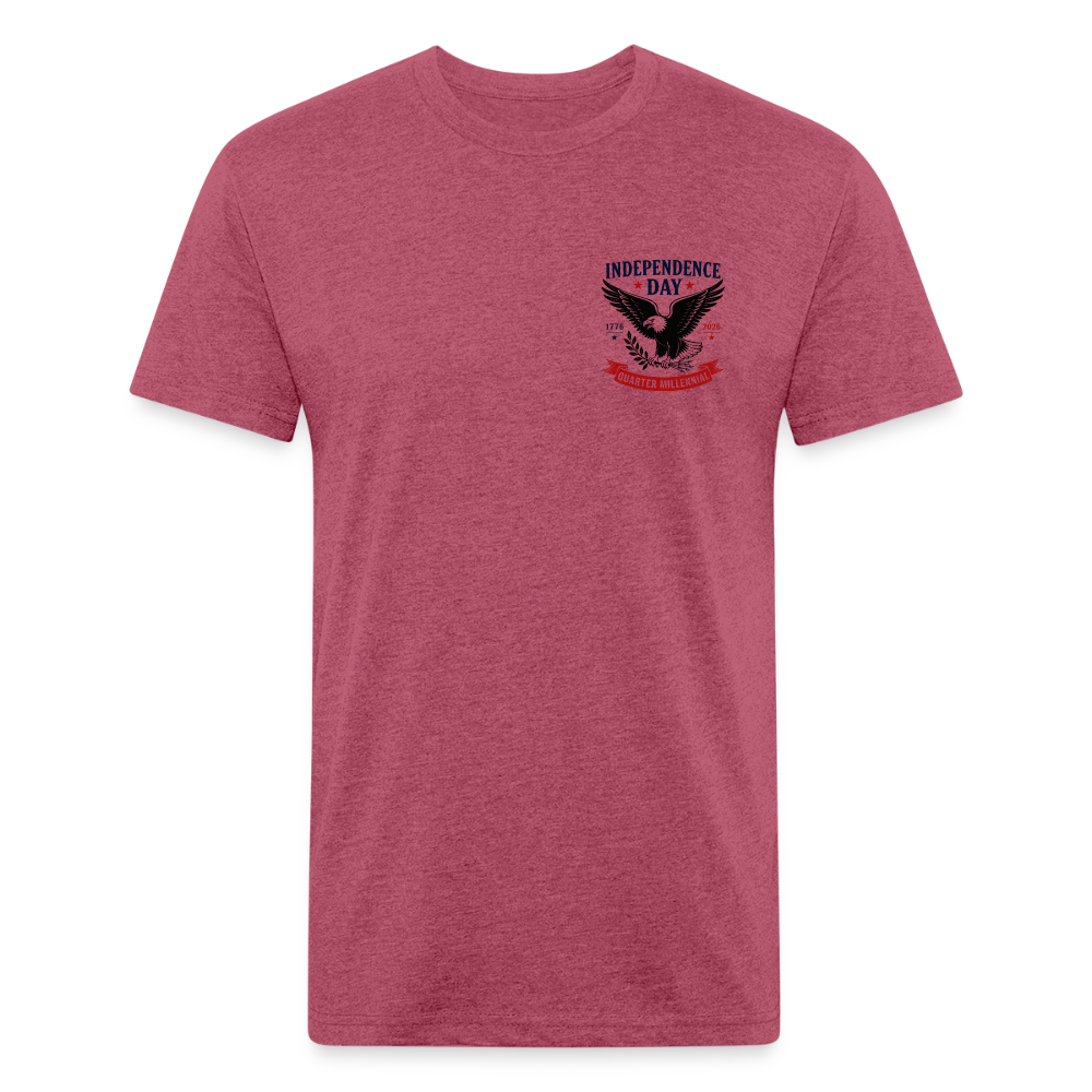 250 America Circle Fitted Cotton/Poly T-Shirt by Next Level - heather burgundy