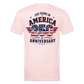 250 Year America Fitted Cotton/Poly T-Shirt by Next Level - blush pink 