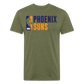 Phx Suns Old Block Cotton/Poly T-Shirt by Next Level - heather military green