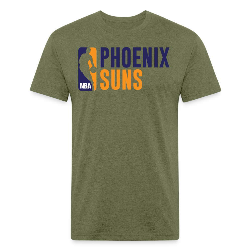 Phx Suns Old Block Cotton/Poly T-Shirt by Next Level - heather military green