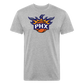 Phx Suns Flames Cotton/Poly T-Shirt by Next Level - heather gray