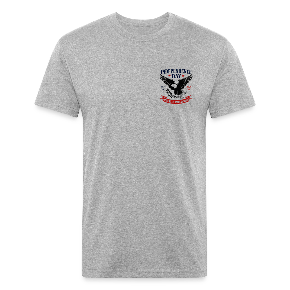 250 America Circle Fitted Cotton/Poly T-Shirt by Next Level - heather gray