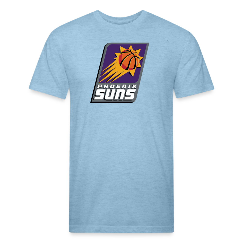 Phx Suns Slant Cotton/Poly T-Shirt by Next Level - heather blue
