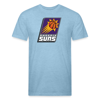 Phx Suns Slant Cotton/Poly T-Shirt by Next Level - heather blue