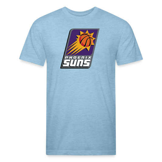 Phx Suns Slant Cotton/Poly T-Shirt by Next Level - heather blue