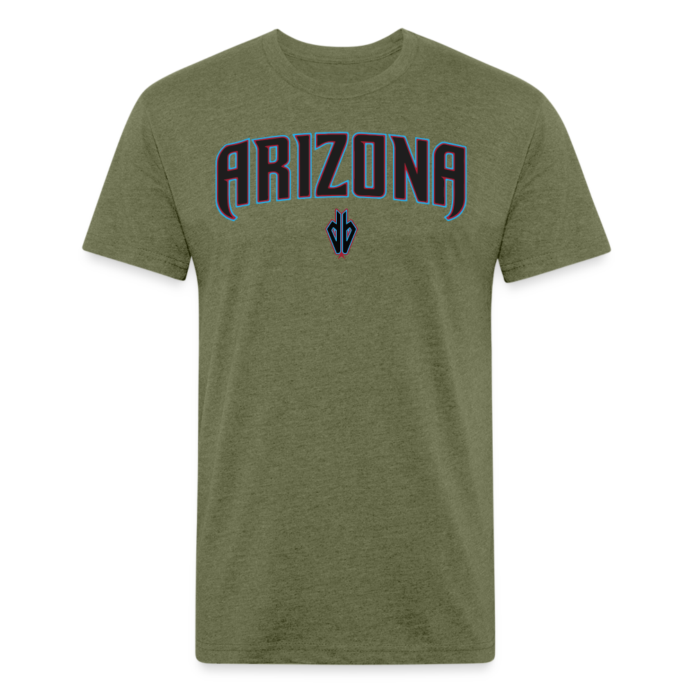 D Backs Teal ARIZONA Front Cotton/Poly T-Shirt by Next Level - heather military green