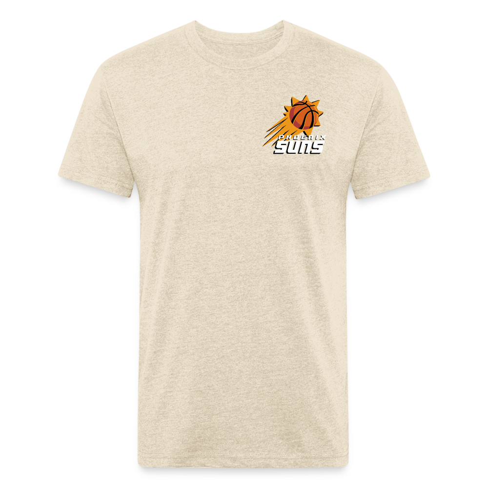 Phx Suns Front & Back Cotton/Poly T-Shirt by Next Level - heather cream
