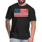 American Flag Distressed Cotton/Poly T-Shirt by Next Level - black