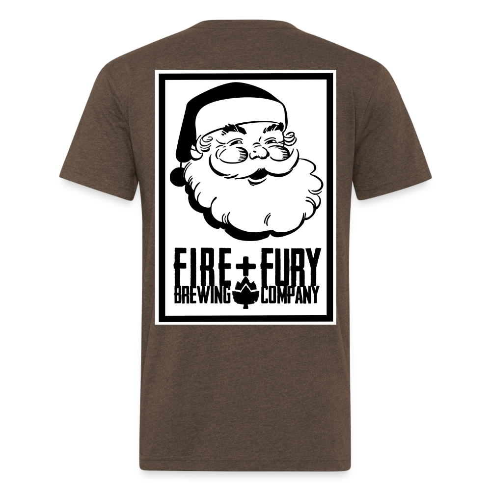 Fire + Fury Santa Cotton/Poly T-Shirt by Next Level - heather espresso