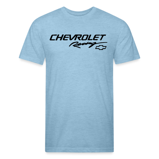 Chevy Racing Fitted Cotton/Poly T-Shirt by Next Level - heather blue