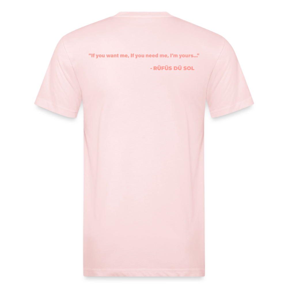 Rufus D 1 Fitted Cotton/Poly T-Shirt by Next Level - blush pink 