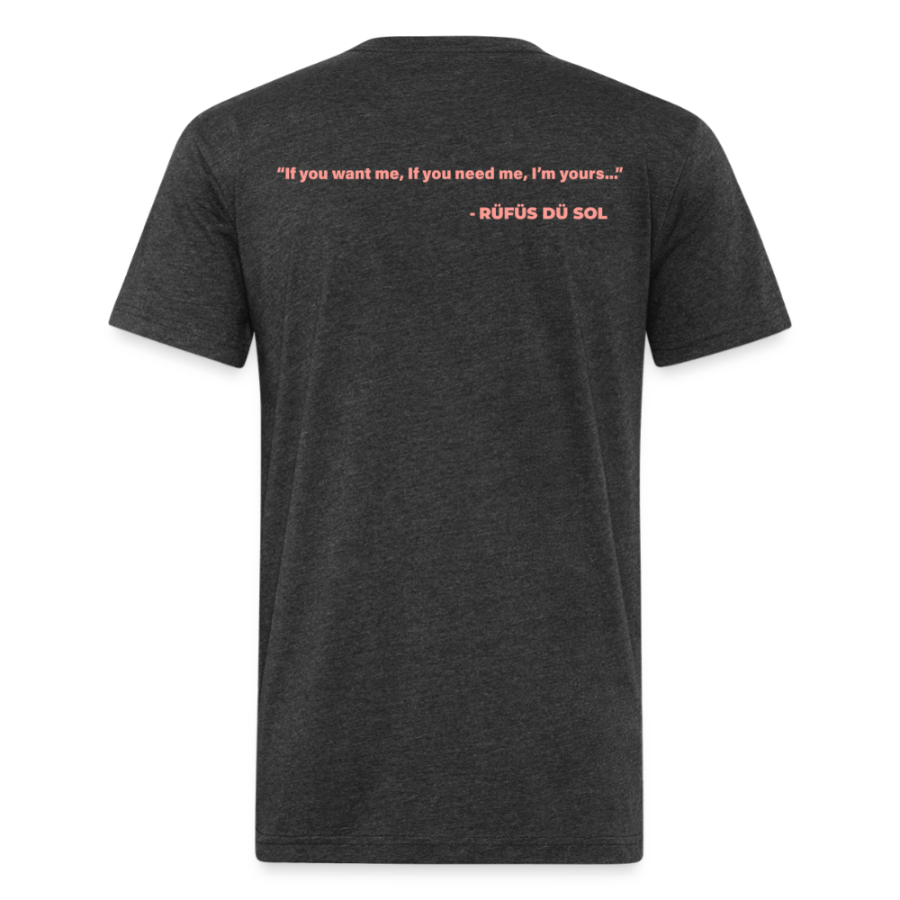 Rufus D 1 Fitted Cotton/Poly T-Shirt by Next Level - heather black