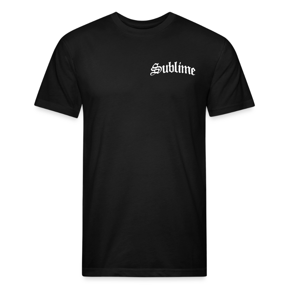 Sub  Lime B/F Fitted Cotton/Poly T-Shirt by Next Level - black