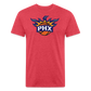 Phx Suns Flames Cotton/Poly T-Shirt by Next Level - heather red