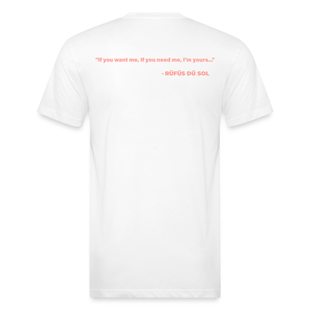 Rufus D 1 Fitted Cotton/Poly T-Shirt by Next Level - white