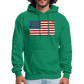 American Flag Color / Multi Men's Hoodie - kelly green