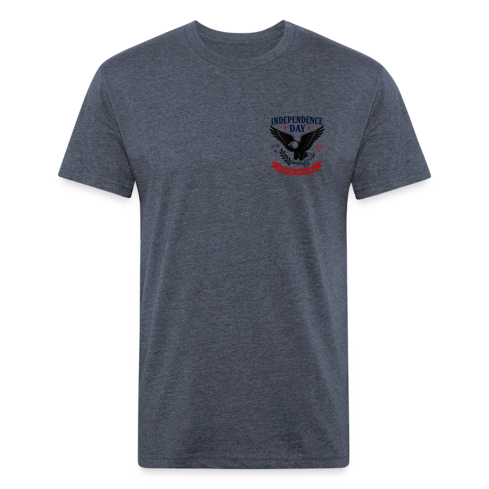 250 America Circle Fitted Cotton/Poly T-Shirt by Next Level - heather navy