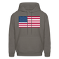 American Flag Color Men's Hoodie - asphalt gray