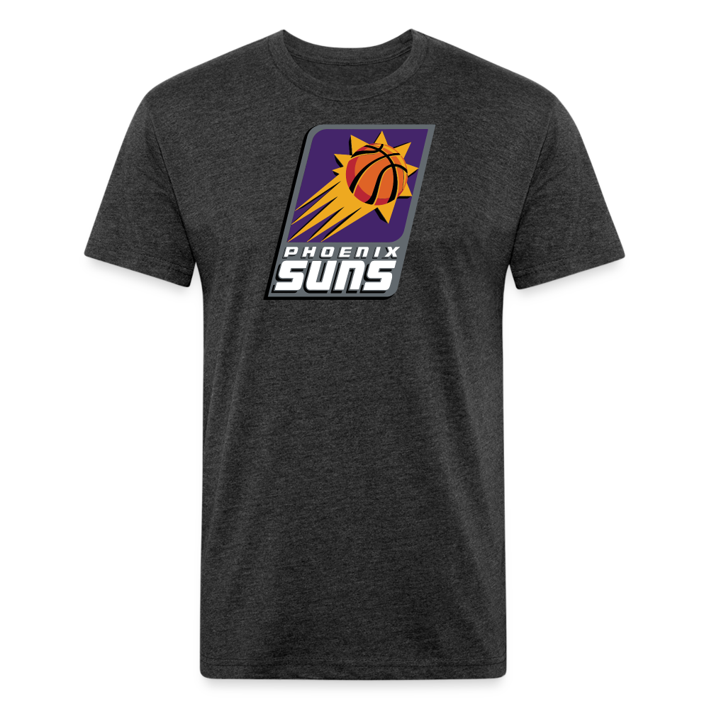 Phx Suns Slant Cotton/Poly T-Shirt by Next Level - heather black