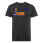 Phx Suns Old Block Cotton/Poly T-Shirt by Next Level - heather black