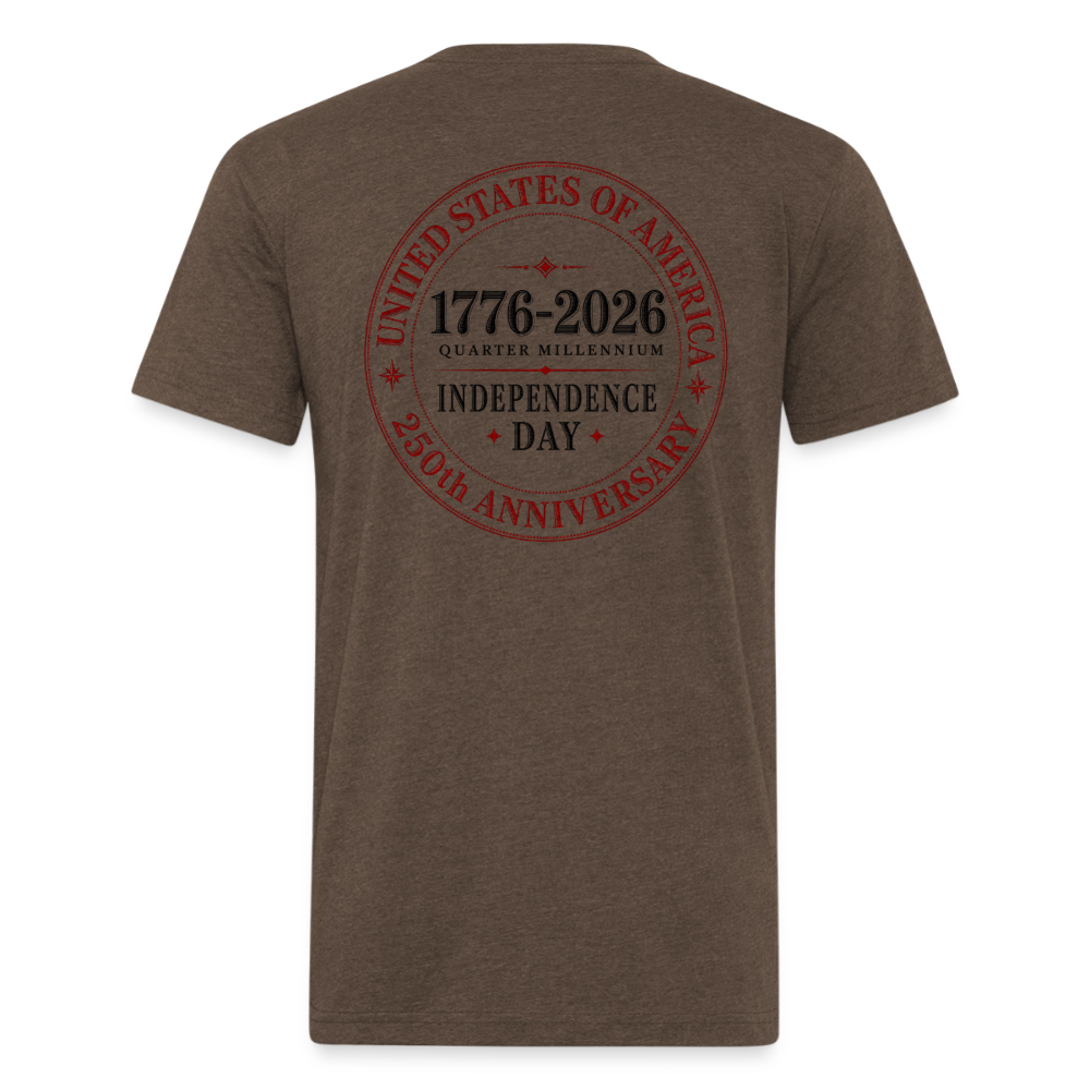 250 America Circle Fitted Cotton/Poly T-Shirt by Next Level - heather espresso